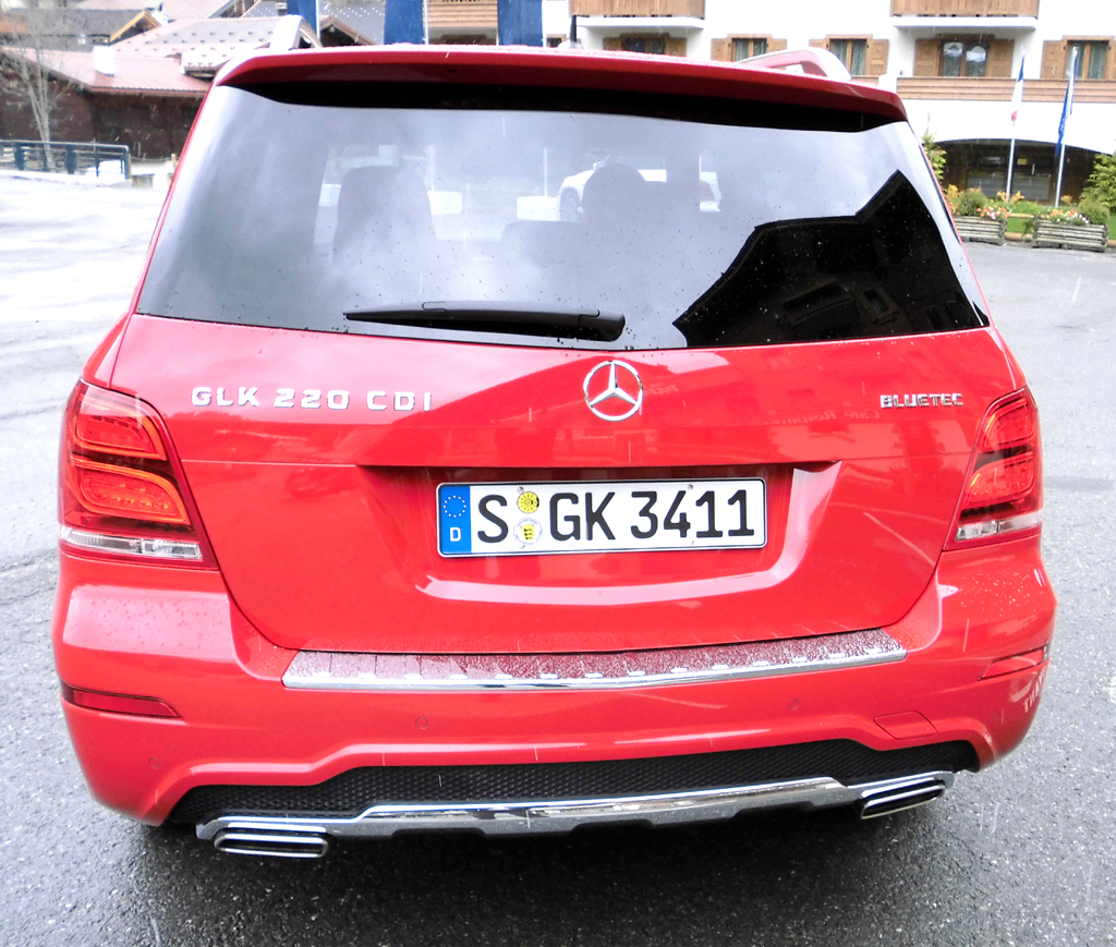 Mercedes GLK: Blick auf die Heckpartie. 