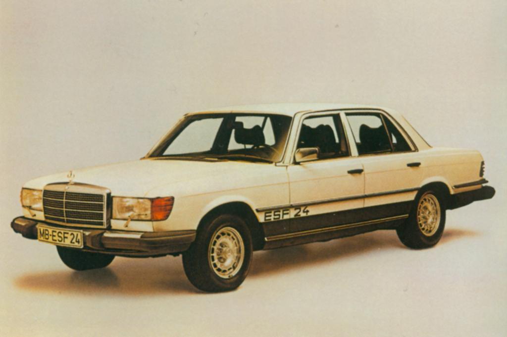 Mercedes S-Klasse W116 Sicherheitsfahrzeug ESF 24 Jahre 1974