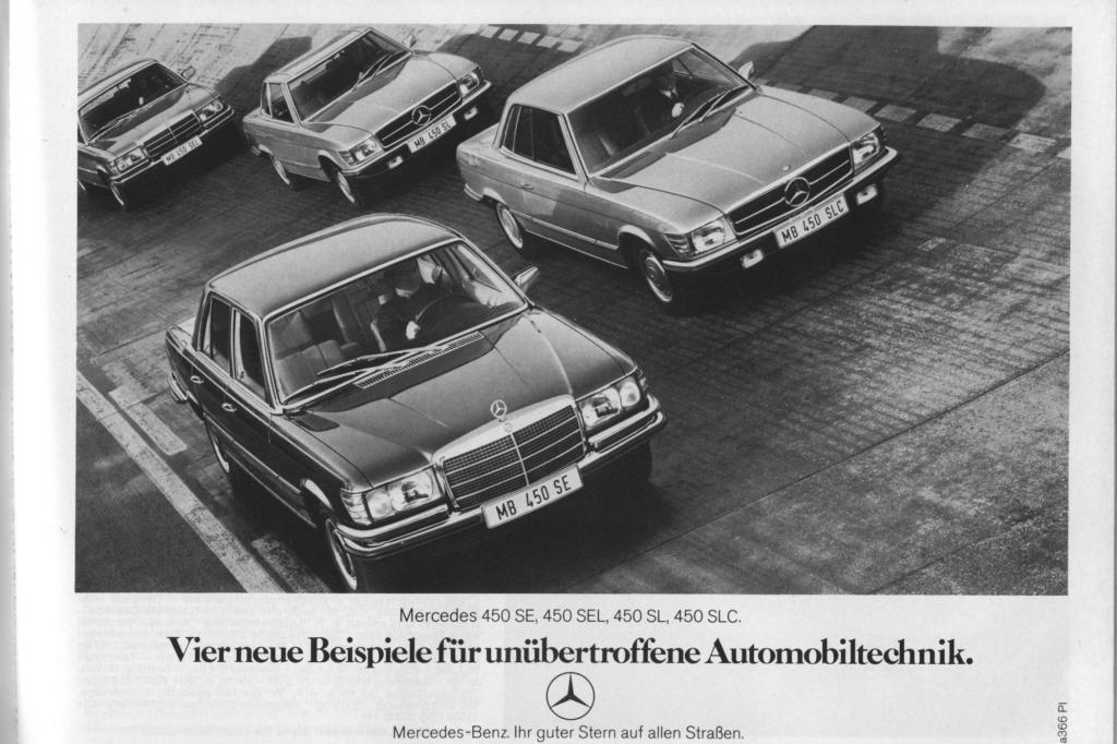 Mercedes S-Klasse W116 mit SL-Klasse 107 Jahre 1973
