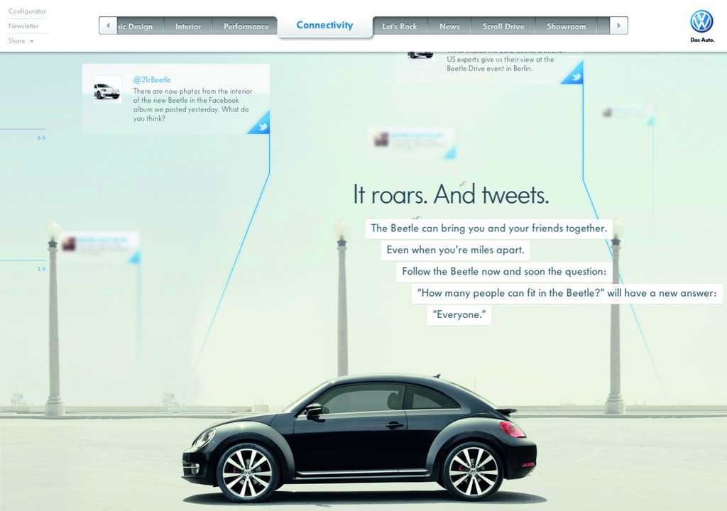 Volkswagen erhält vier Auszeichnungen für Beetle-Website