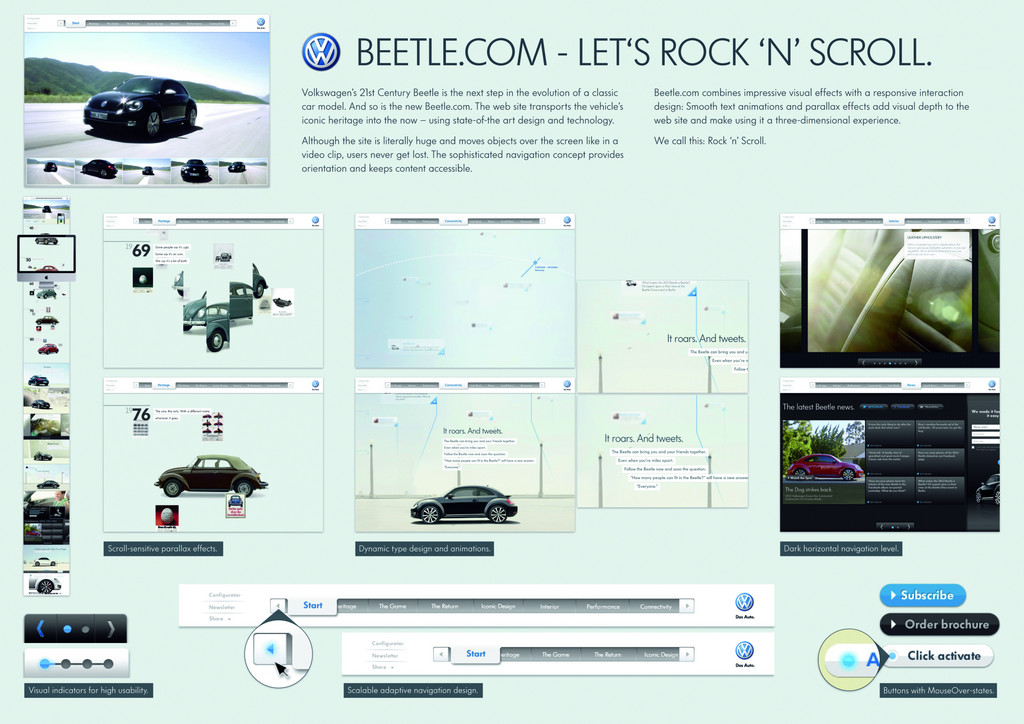 Volkswagen erhält vier Auszeichnungen für Beetle-Website
