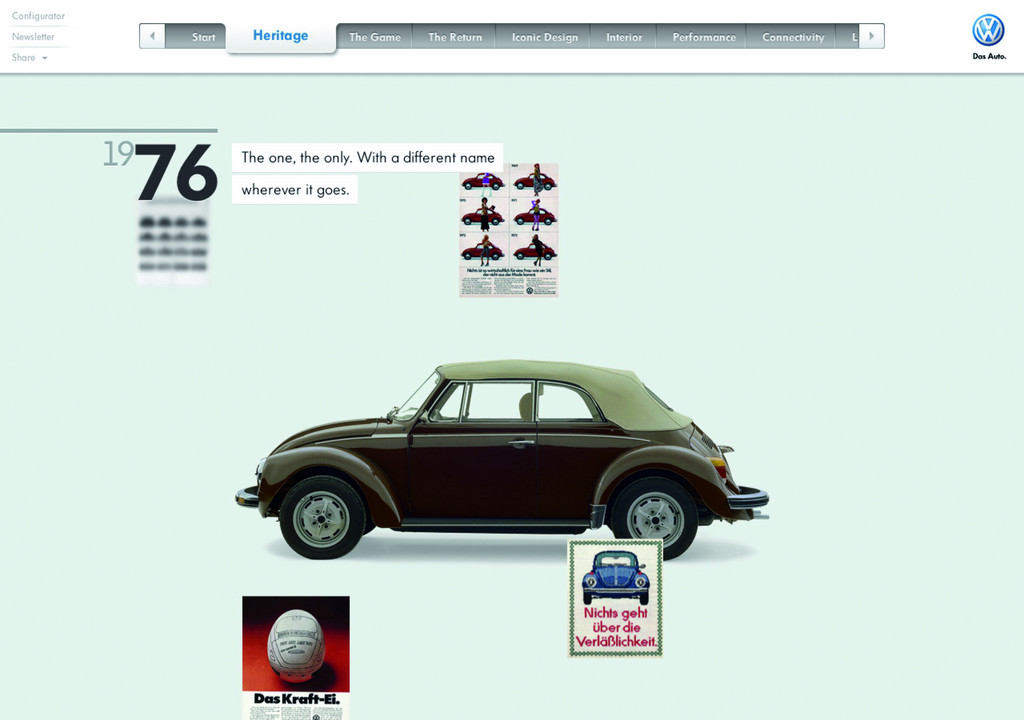 Volkswagen erhält vier Auszeichnungen für Beetle-Website
