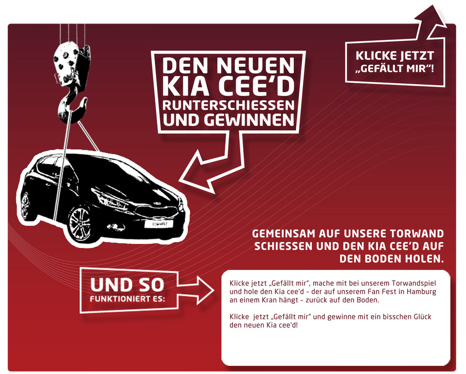 Kia veranstaltet Torwandschießen auf Facebook