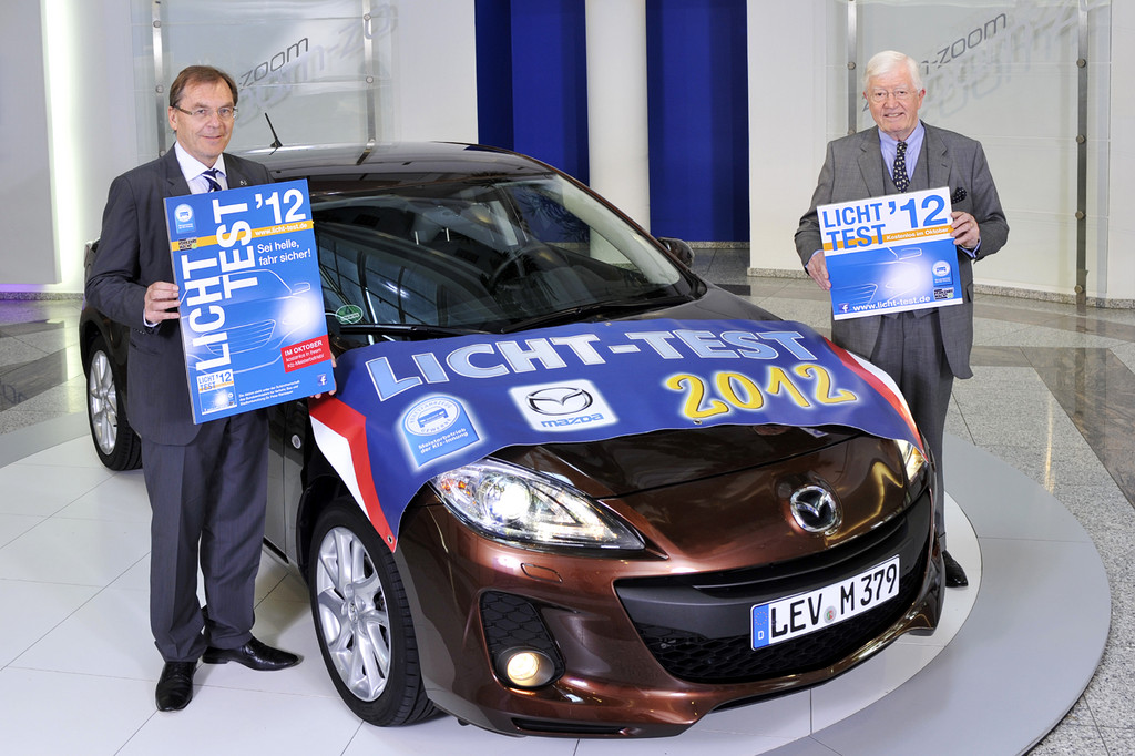Mazda kooperiert mit ZDK beim Licht-Test 2012