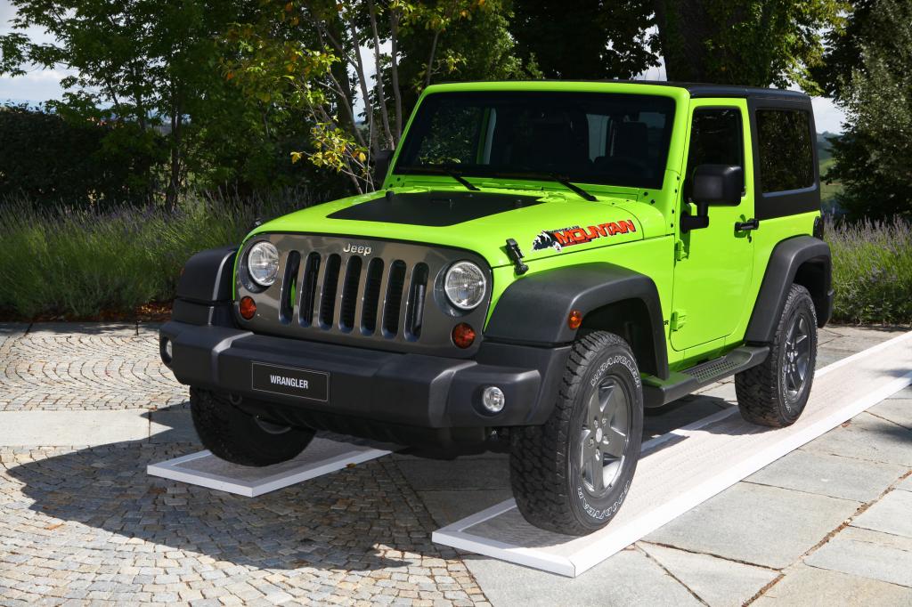Mit auffälliger Lackierung und dunklen Felgen will der Wrangler besonders designaffine Kunden ansprechen