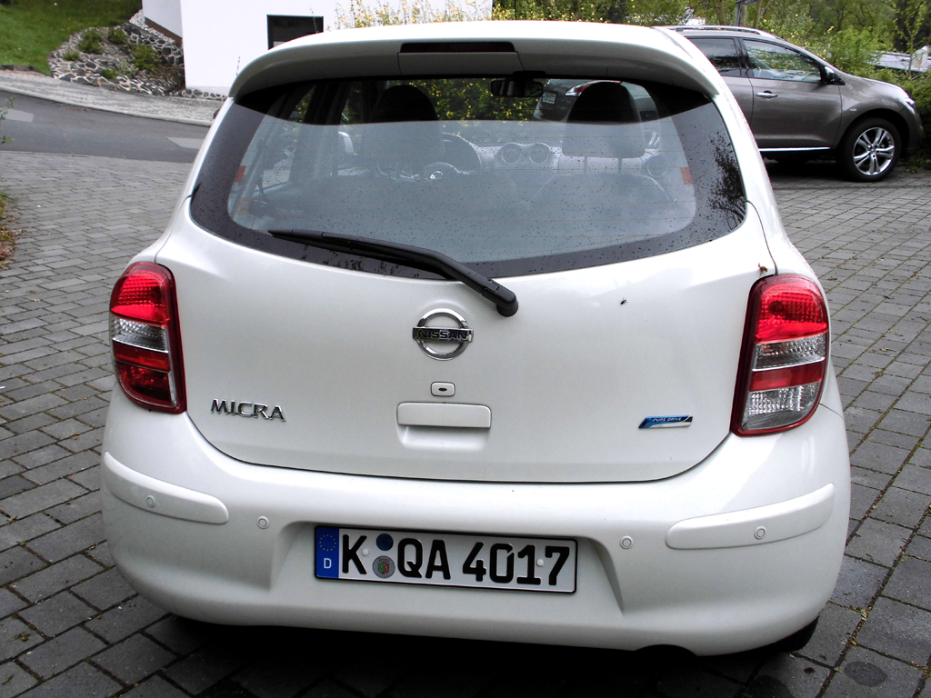 Nissan Micra: Blick auf die Heckpartie. 