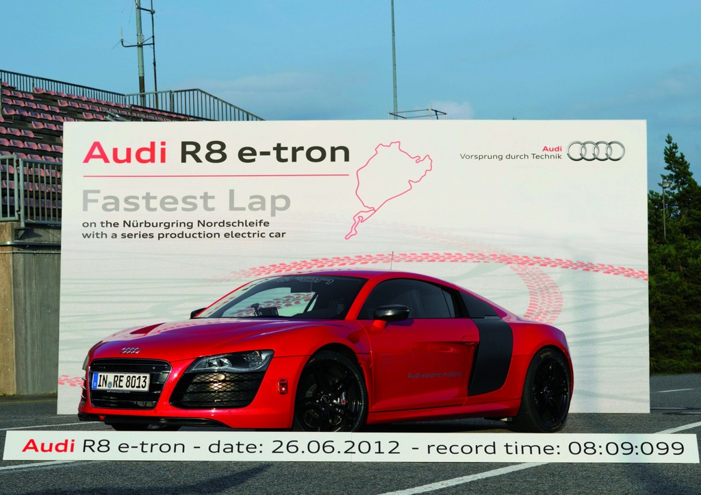 Rekord für den Audi R8 e-tron: 8:09,099 Minuten für die Nordschleife