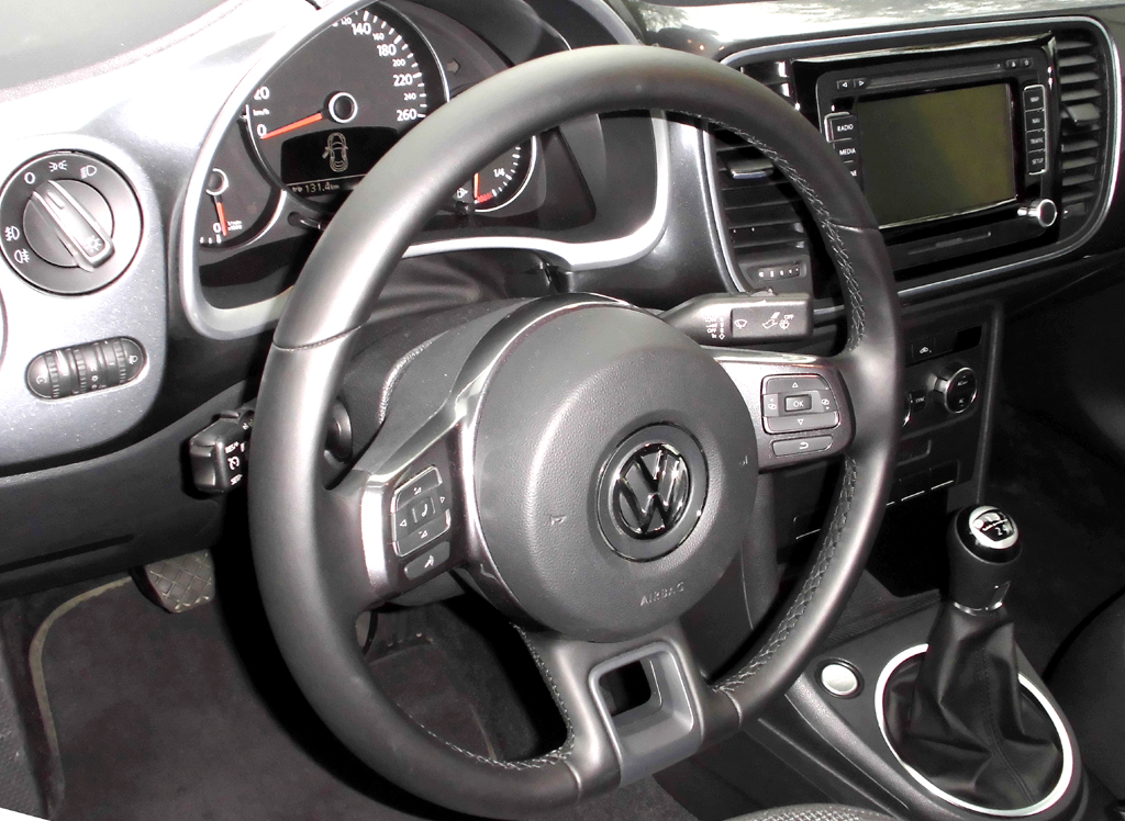 VW Beetle: Blick ins Cockpit. 