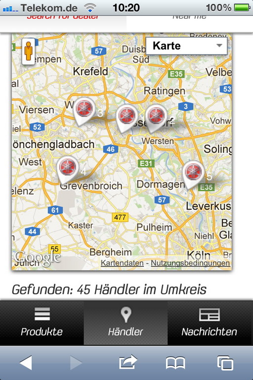 Internetseite von Yamaha auch für Smartphones