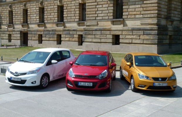 Kleinwagen-Duell: Kia Rio gegen Seat Ibiza und Toyota Yaris