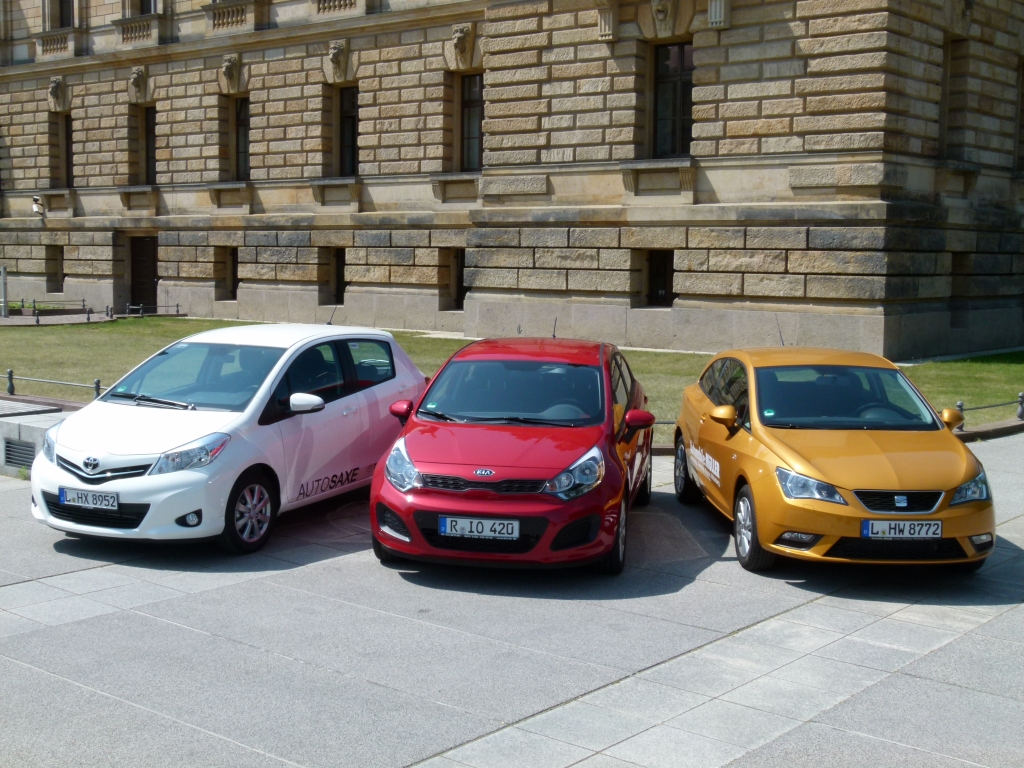 Kleinwagen-Duell: Kia Rio gegen Seat Ibiza und Toyota Yaris