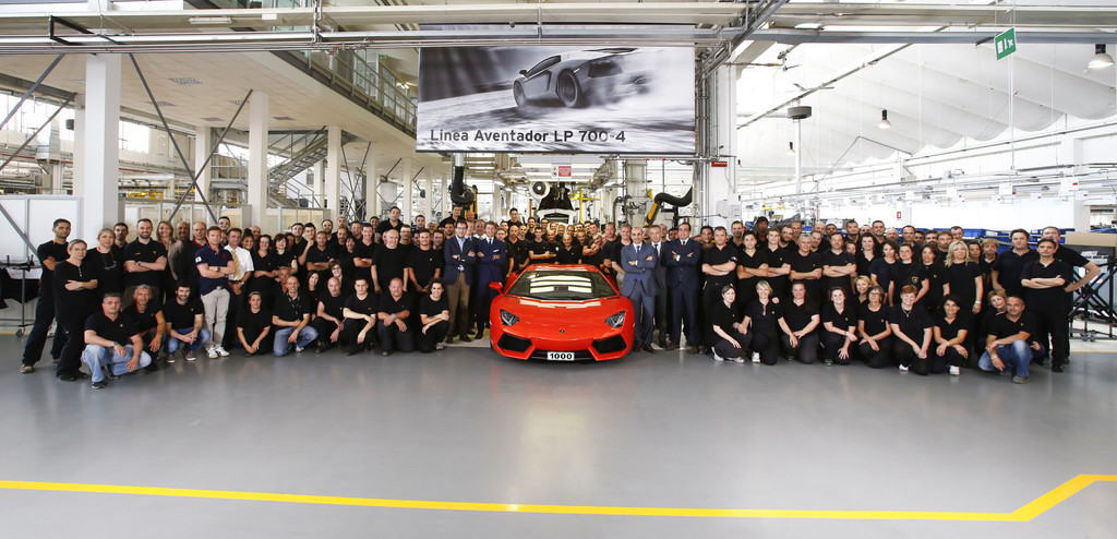 Lamborghini baute den 1000sten Aventador LP 700-4