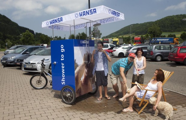Mobile Autobahndusche - Waschen to go