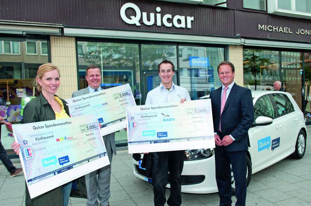 Quicar spendet 15 000 Euro