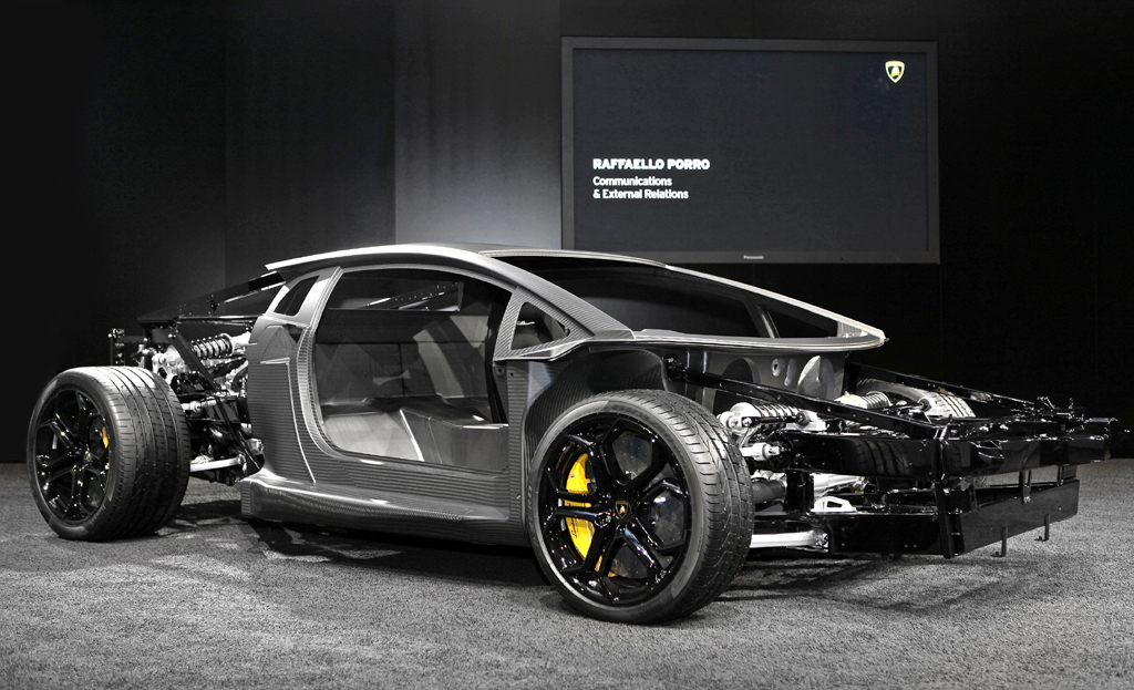 So sieht Lamborghinis Kohlefaser-Monocoque aus. 