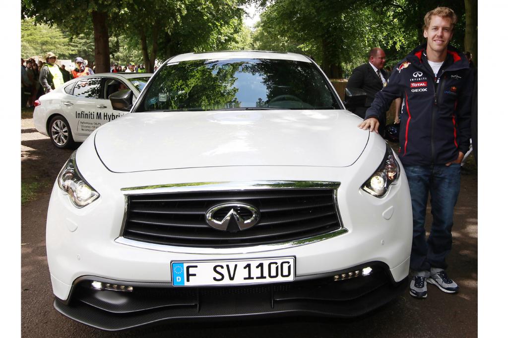 Taufpate und Entwicklungspartner Sebastian Vettel ist fast genauso aufgeregt wie der künftige Besitzer