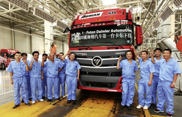 Beim Daimler-Foton-Joint venture rollte heute der erste Lkw vom Band
