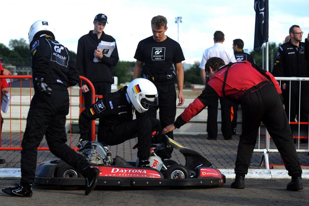 Beim Kart-Rennen geht es eng zu