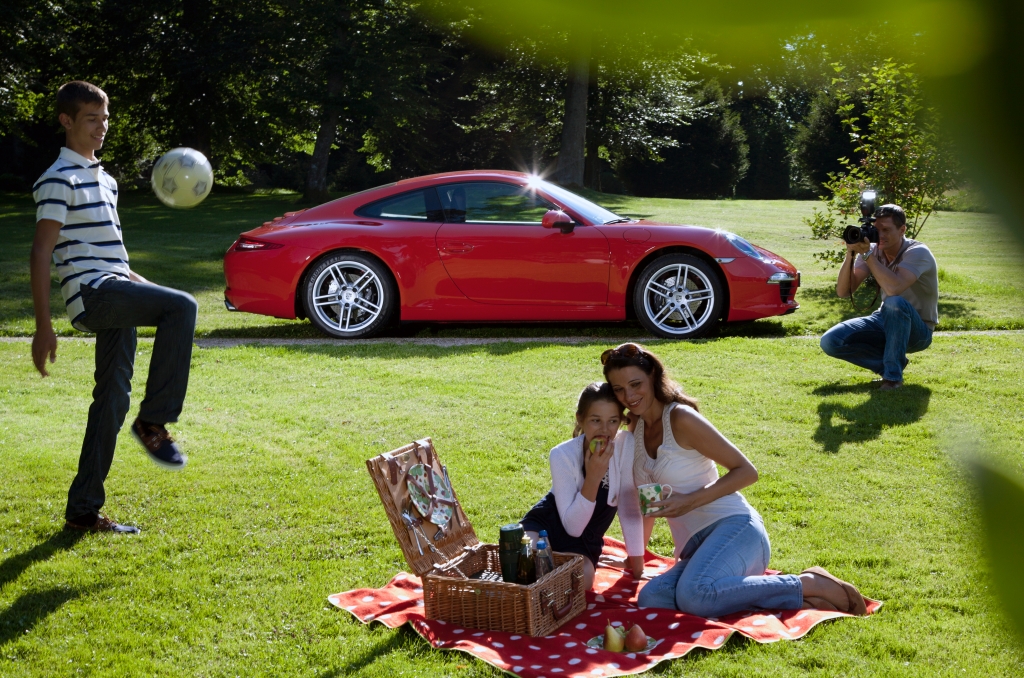 Ein Porsche 911 kann auch auf Familie