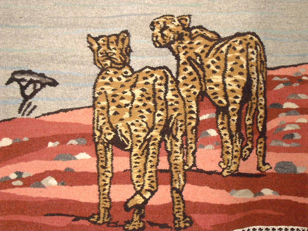 Im Land der Geparden: Tierteppich im Swakopmund-Hotel. 