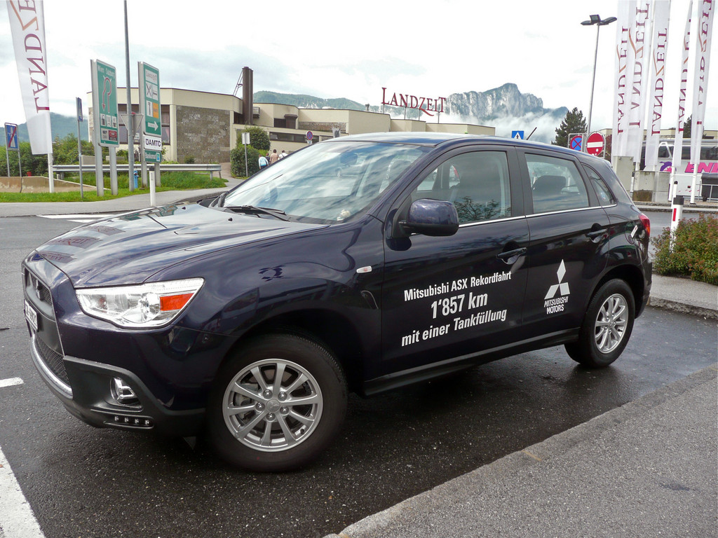 Mitsubishi ASX legt mit einer Tankfüllung über 1850 Kilometer zurück