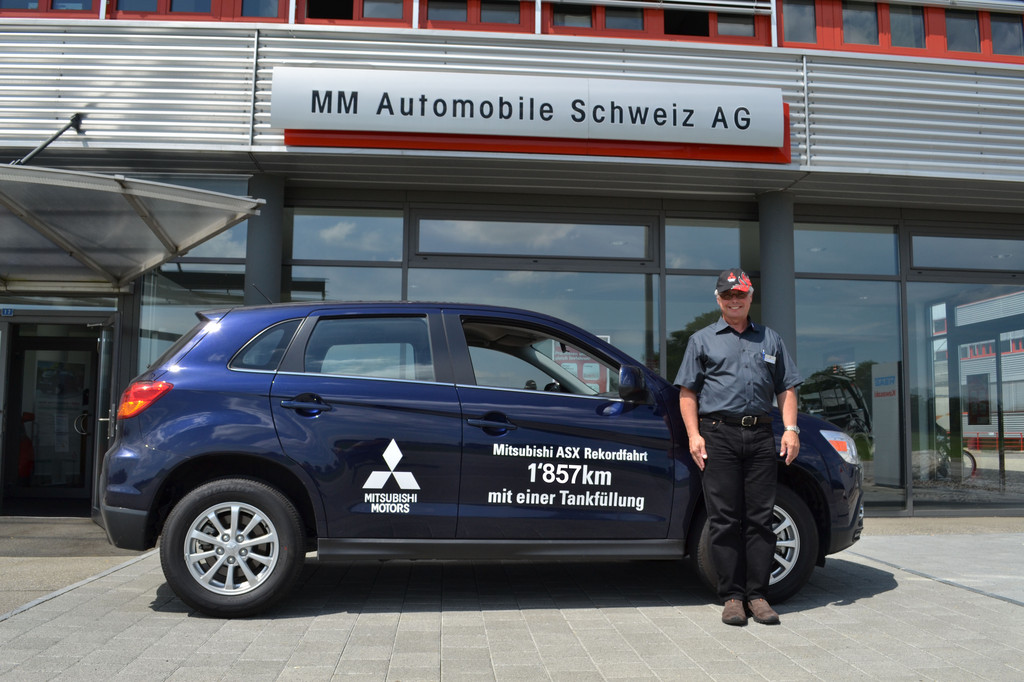 Mitsubishi ASX legt mit einer Tankfüllung über 1850 Kilometer zurück