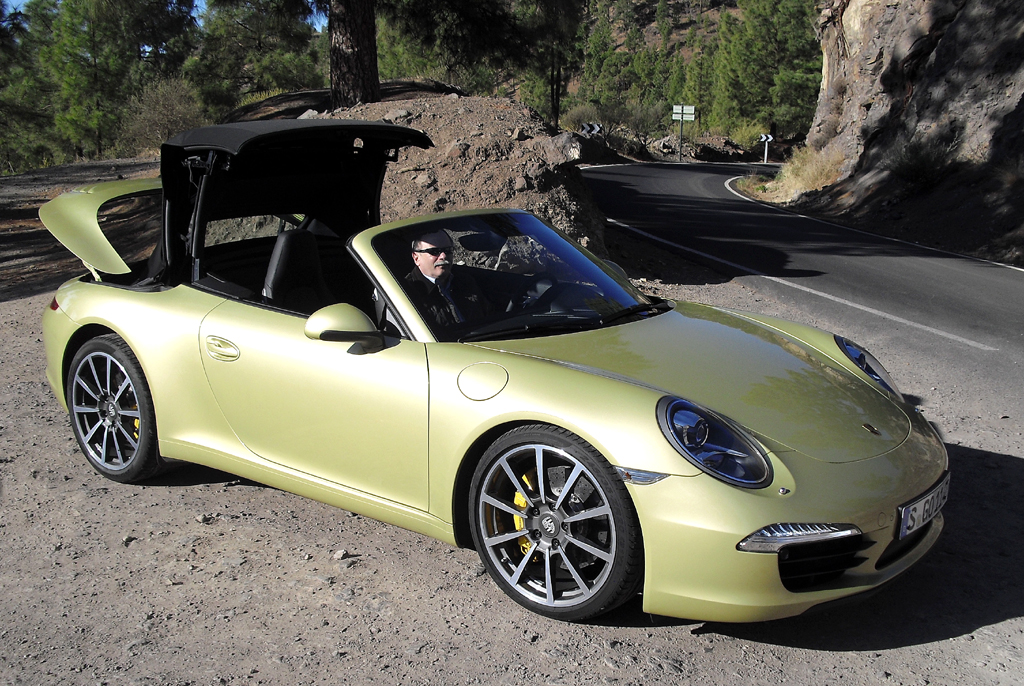 Noch ein Beispiel für klassisches Stoffverdeck: Porsches aktuelles 911 Cabrio. 