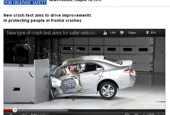 US-Versicherungsinstitut legt die Latte beim Crashtest höher