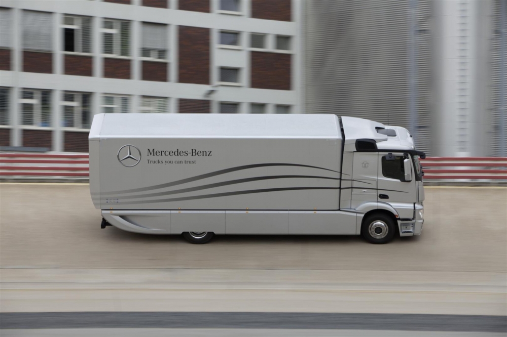 Aerodynamik-Lkw - Durch den Wind geschnitten