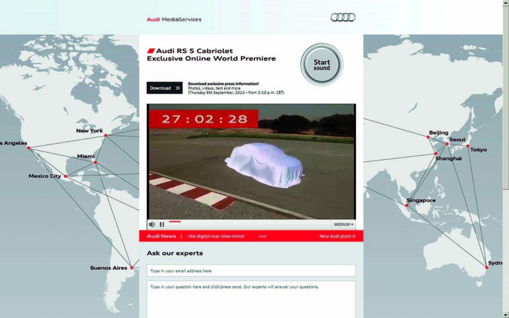 Audi lädt erstmals zu Online-Weltpremiere