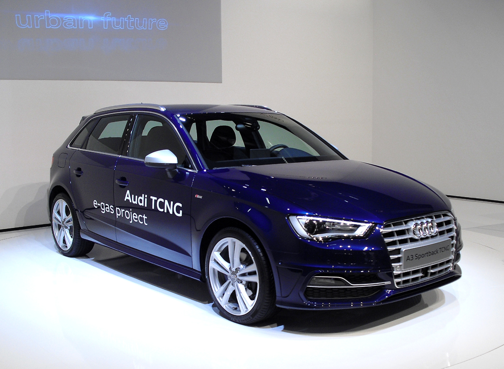Audis neuer A3 Sportback, hier als erstes e-gas-Modell der Marke. Foto: Koch 