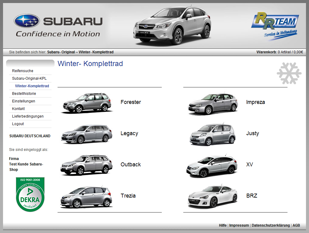 Subaru startet neues Räderportal