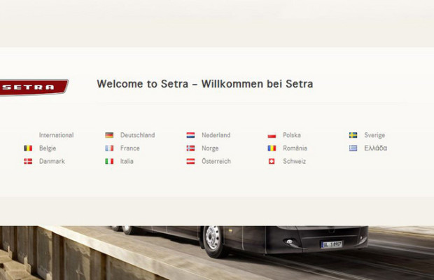 Setra erweitert Internetauftritt