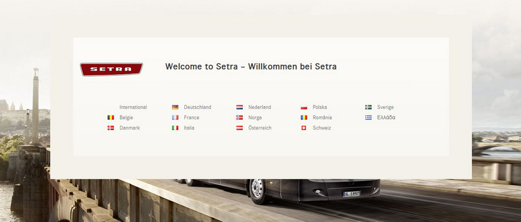 Setra erweitert Internetauftritt
