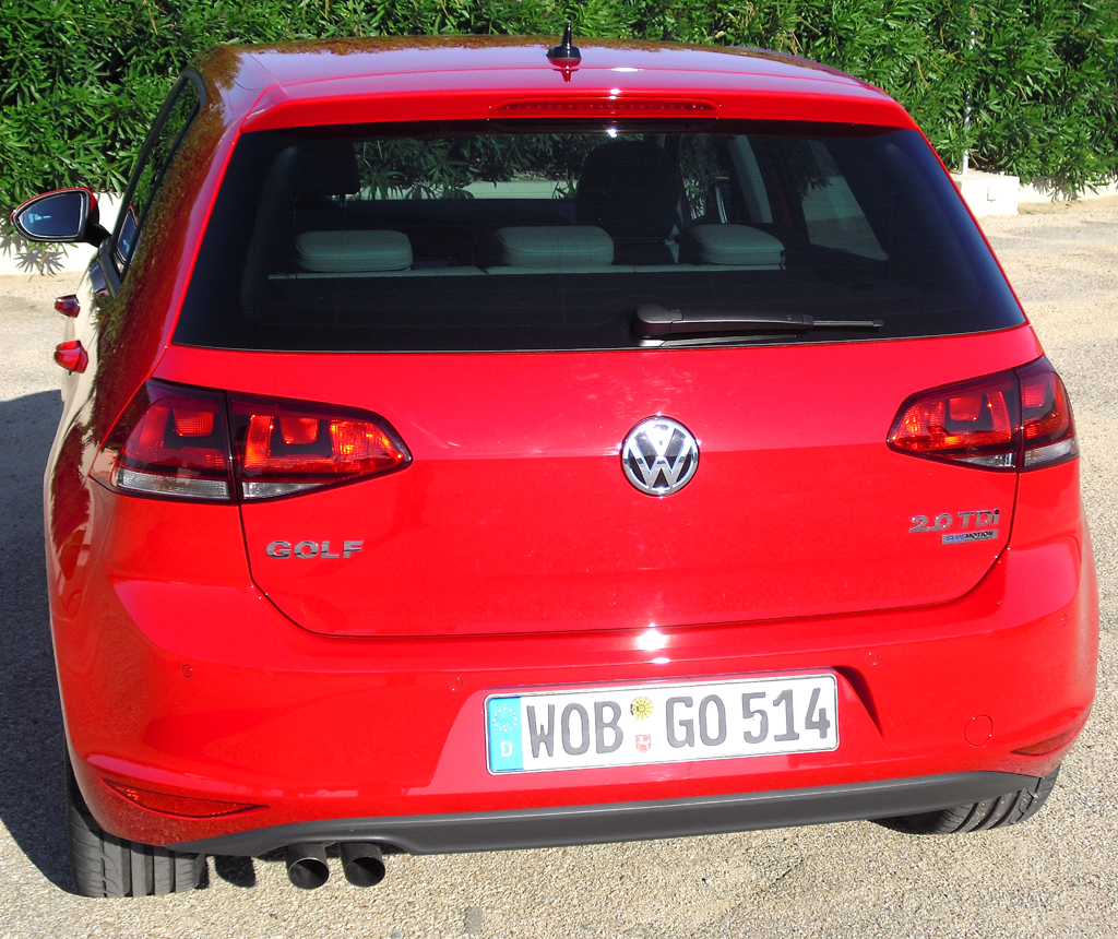 VW Golf: Blick auf die Heckpartie. 