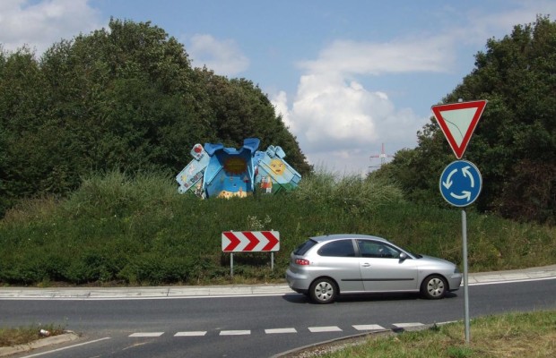 Auch im Kreisverkehr gilt zuweilen 