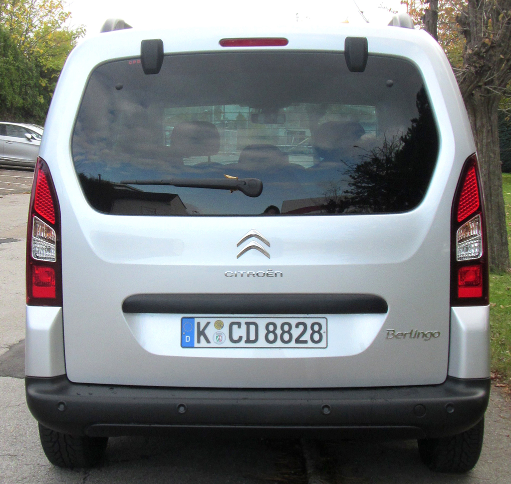 Citroën Berlingo: Blick auf die Heckpartie. 