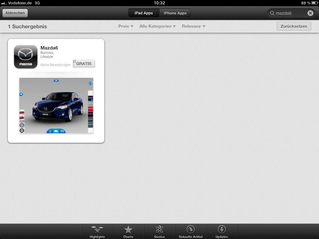 Eine App für den neuen Mazda6
