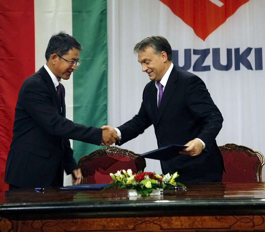 Magyar Suzuki Corporation schließt Partnerschaft mit der ungarischen Regierung