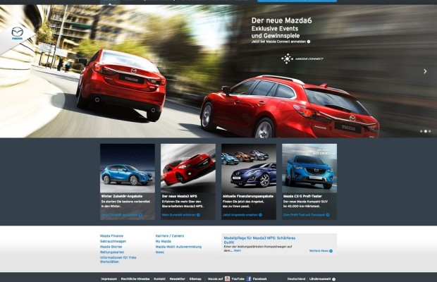 Mazda.de in neuem Design