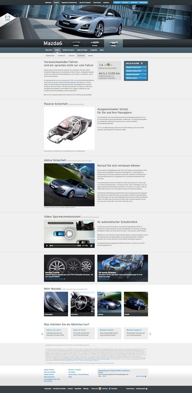Mazda.de in neuem Design