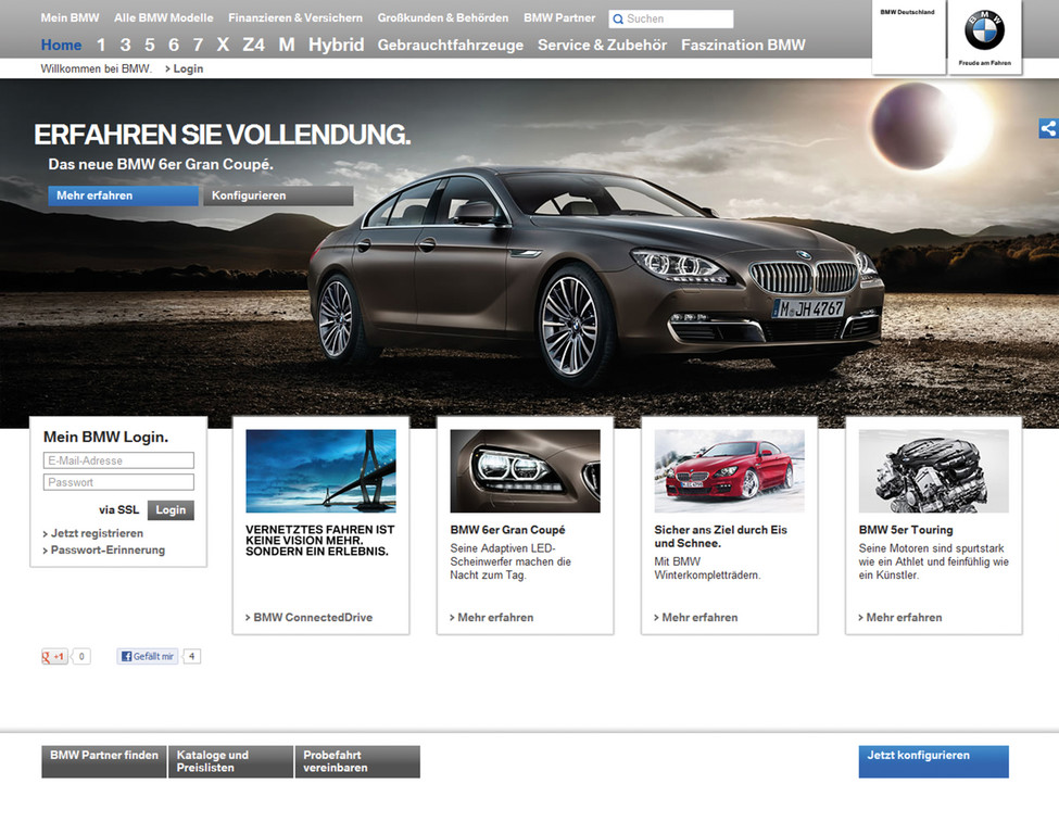 BMW hat neuen Internetauftritt