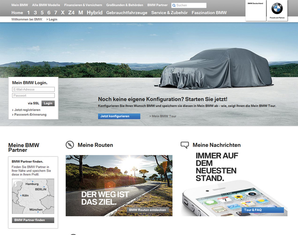 BMW hat neuen Internetauftritt