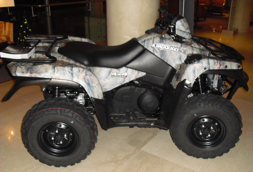 Besonderes Gefährt: Suzuki Kingquad.      