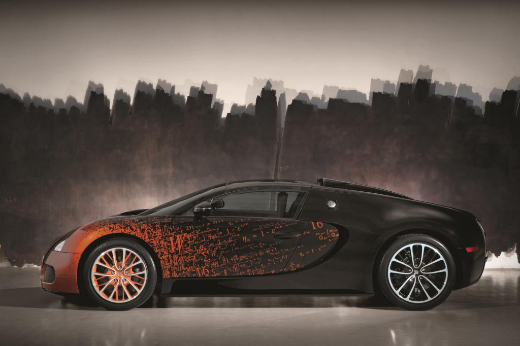 Der Künstler Bernar Venet hat einen Bugatti veredelt