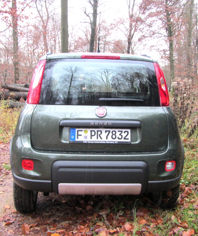 Fiat Panda 4x4: Blick auf die Heckpartie.