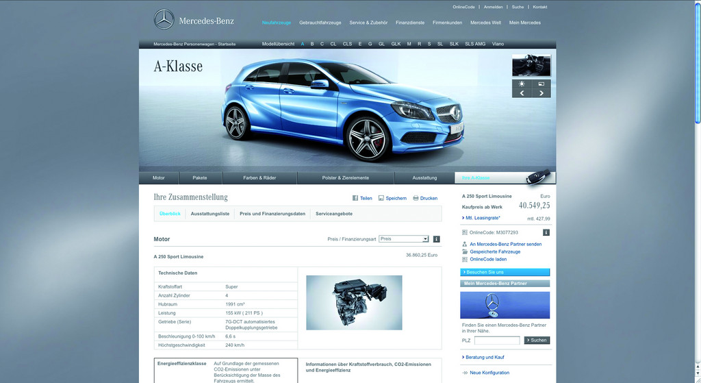 Mercedes-Benz startet neuen Fahrzeugkonfigurator und neue AMG-Webseite
