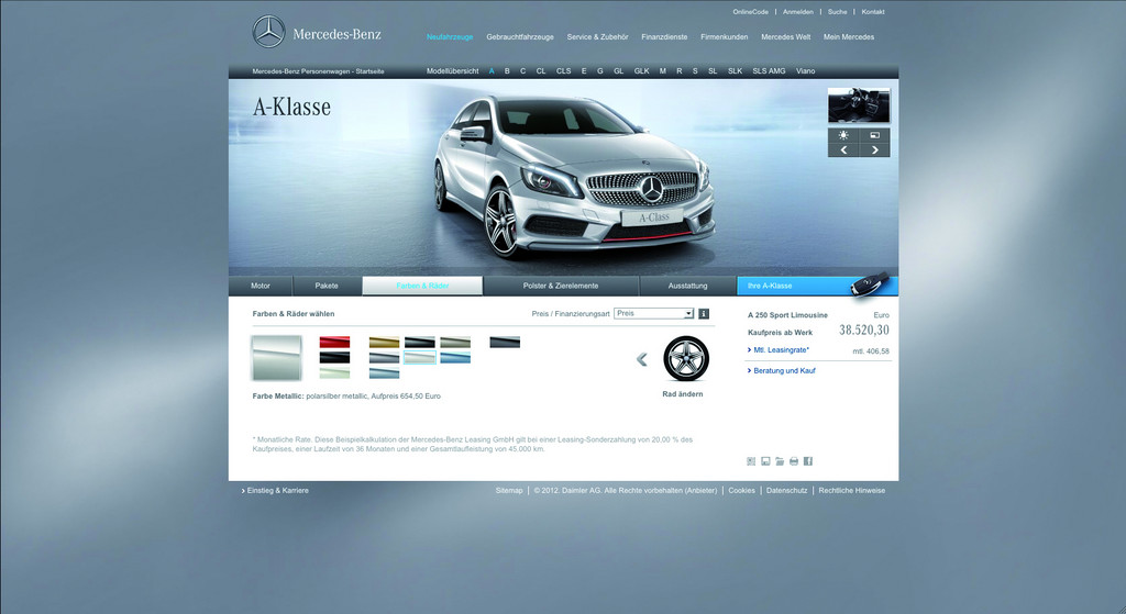 Mercedes-Benz startet neuen Fahrzeugkonfigurator und neue AMG-Webseite