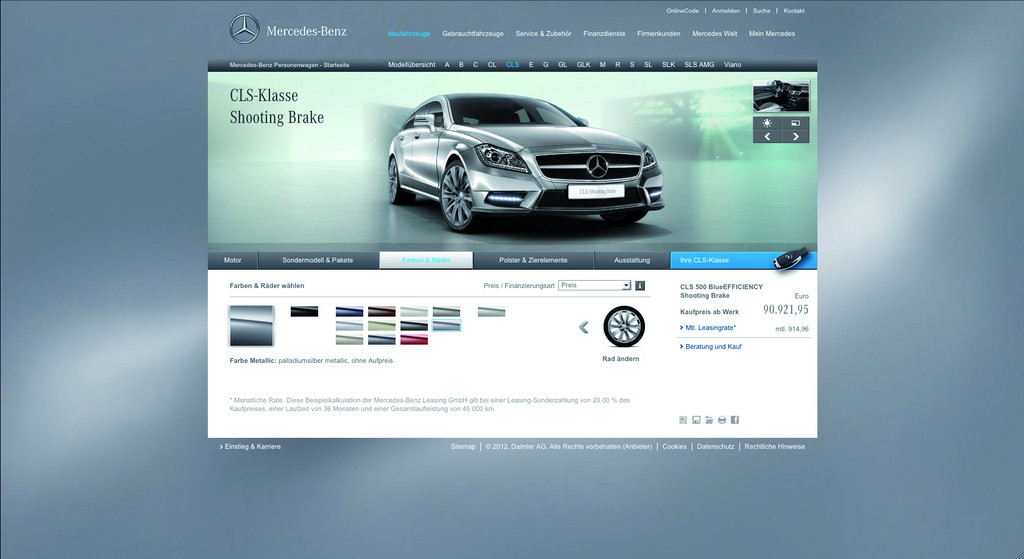 Mercedes-Benz startet neuen Fahrzeugkonfigurator und neue AMG-Webseite