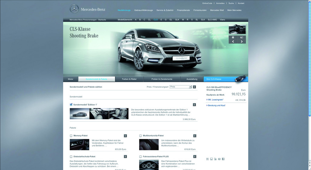 Mercedes-Benz startet neuen Fahrzeugkonfigurator und neue AMG-Webseite